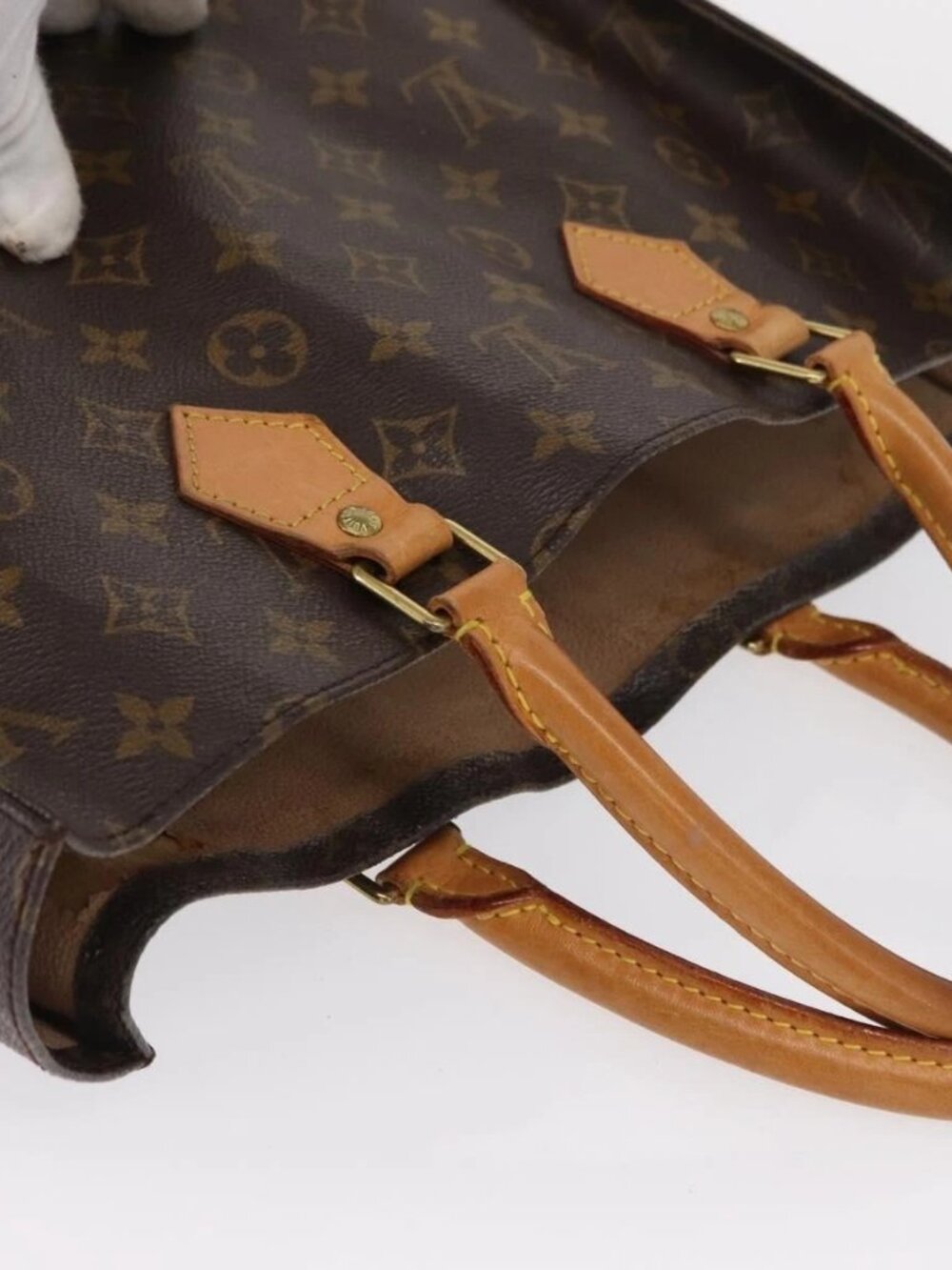 LOUIS VUITTON Monogram Sac Plat Hand Bag M51140 LV Auth 163558 - Picture 7 of 16